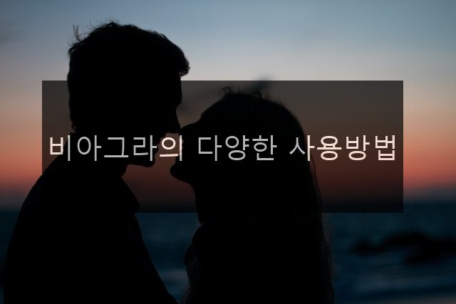 비아그라 구입 후 다양한 사용방법